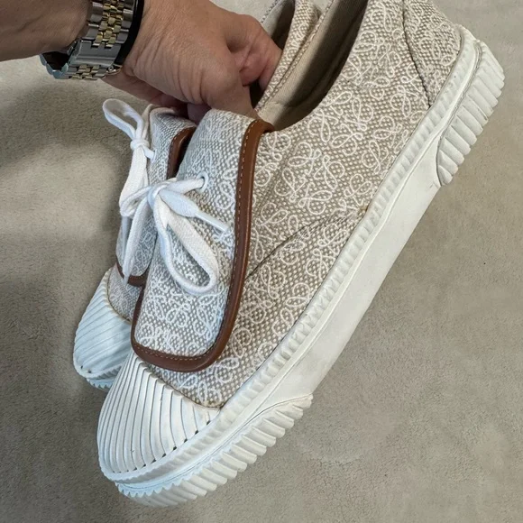 Loewe Anagram Canvas Flap Sneakers - Picture 6 of 12